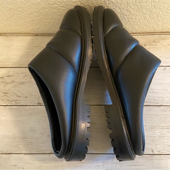 STAUD Astro Quilted Vegan Leather Mules Slides Black size 40 - Picture 8 of 10